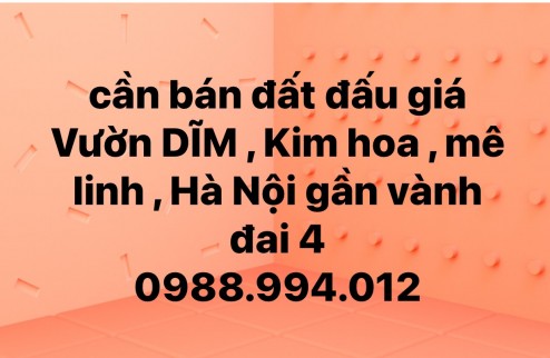 SIÊU PHẨM ĐẤT ĐẤU GIÁ VÀNH ĐAI 4 – VƯỜN DĨM KIM HOA, MÊ LINH, HÀ NỘI